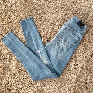 American Eagle Skinny Distressed Stretch Jeans